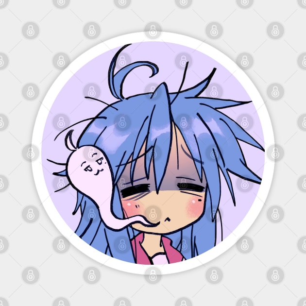 dead tired izumi konata / lucky star Magnet by mudwizard